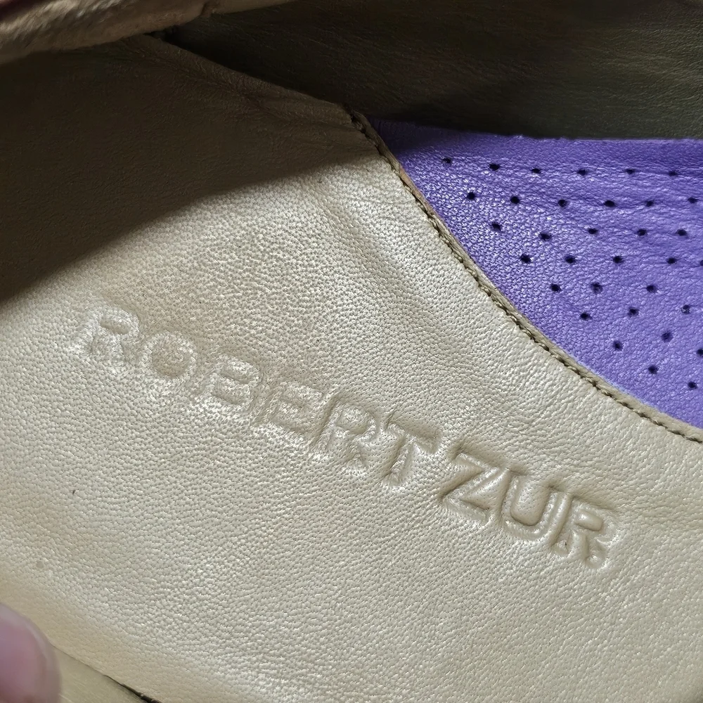Robert Zur San Tropez Woven Leather Penny Loafers Cognac Mens Size 8 Driver